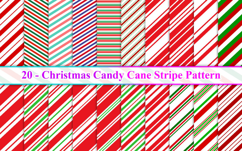 无缝圣诞糖果棒条纹图案，糖果棒条纹背景