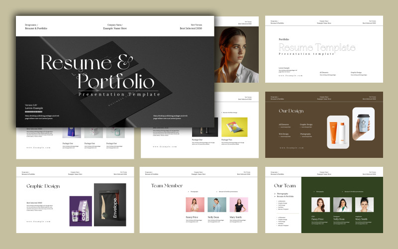 Resume & Portfolio Google Slide Mall