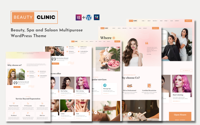 Beauty Clinic - Mutlipurpose Skin Care, Spa & Saloon WordPress Theme