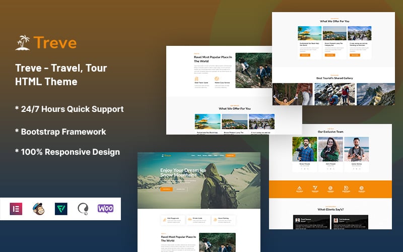 Treve -旅游，旅游网站模板