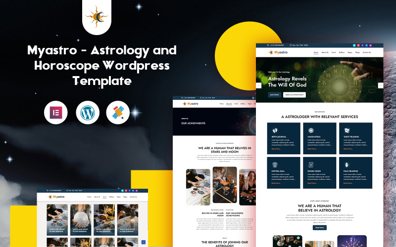 Myastro -占星术和占星术Wordpress模板