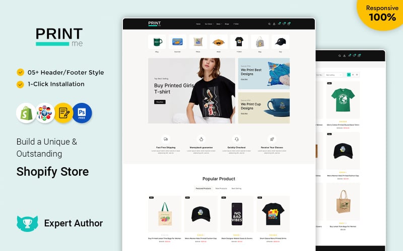 Printme - Druckdienste Responsives Mehrzweck-Shopify-Thema