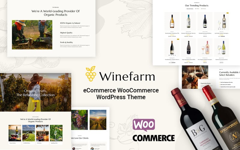 WineFarm — тема Elementor WooCommerce для винного магазина и напитков