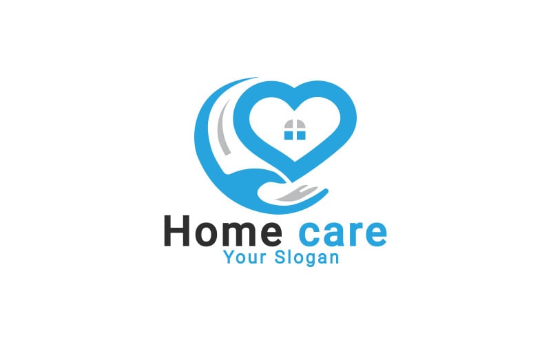 Home Care Logo, Stay At Home Logo, Nursing Home Logo Template