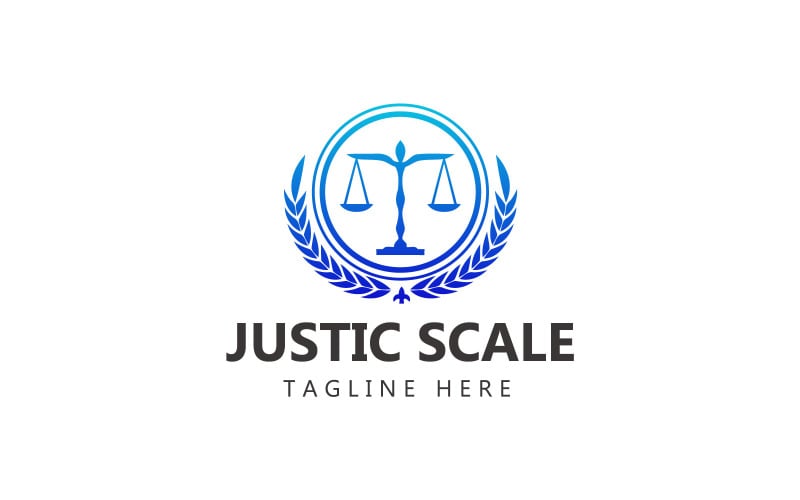 律师事务所的标志和正义阶梯的标志模型