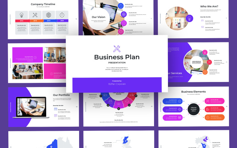 BizPlan Businessplan PowerPoint Vorlage TemplateMonster