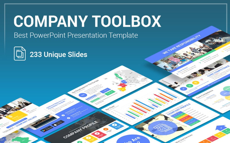 Modèle de présentation PowerPoint de la boîte à outils de l'entreprise