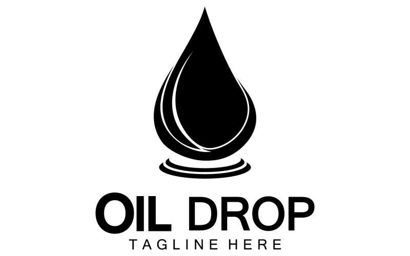 Oil Drop Logo Vector Illustration Design Template