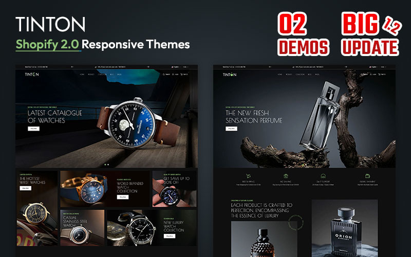 Tinton World Premium-Uhr和香水,手脚minimalistisch | Shopify OS 2.0