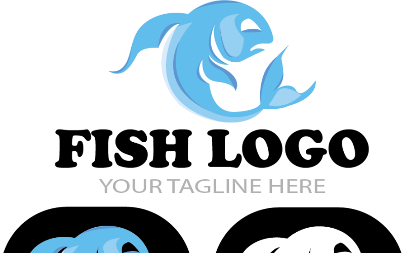 Fisch-Logo passend zu allen Angel- und Meeresjops