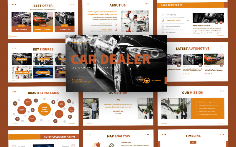 Cargee Automotive Dealer Google Slides-sjabloon