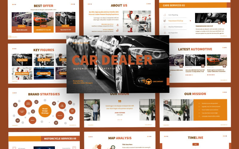 Cargee Automotive-Händler PowerPoint-Vorlage