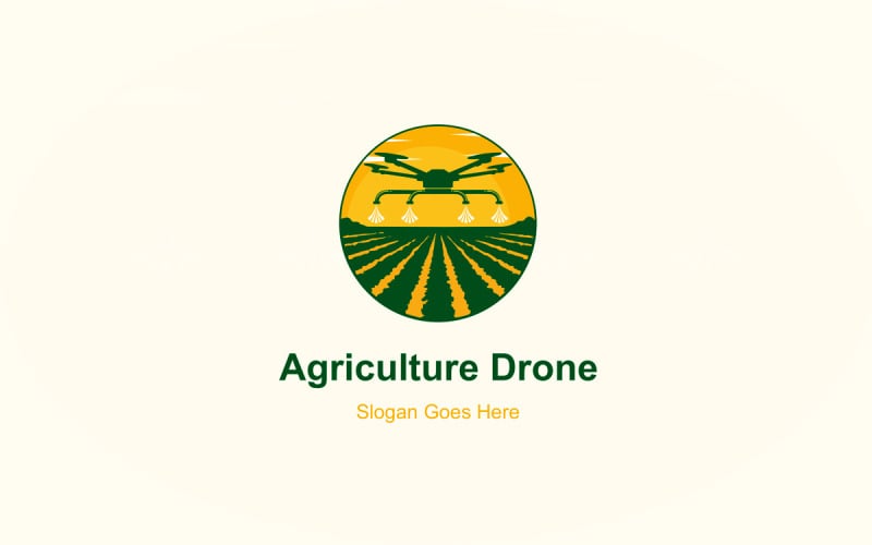 Jordbruk Drone Logotypdesign