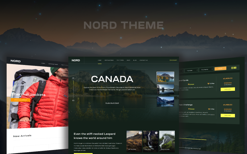 Nord Tours和Travel Woocommerce wordpress主题