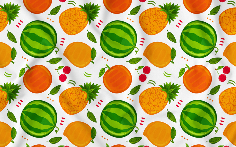 Gyümölcsök Seamless Pattern Vector #04