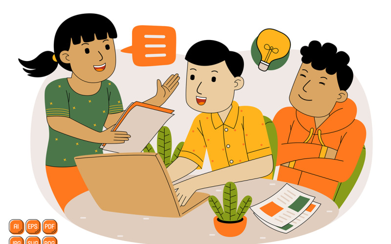 Teamwork Vector Illustration #05