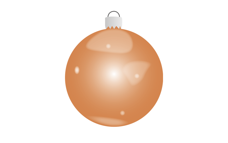 Vector de ilustración marrón de esfera de Navidad