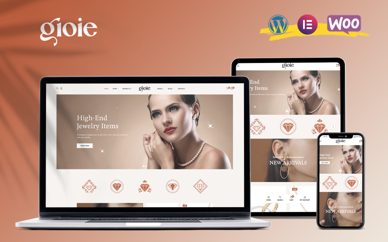 Gioie — тема WooCommerce для ювелирного магазина