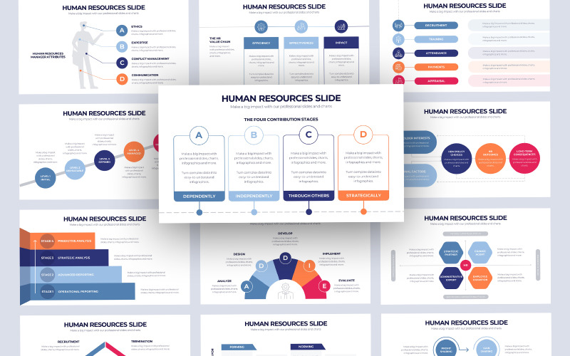 Human Resources Infographic PowerPoint-mall