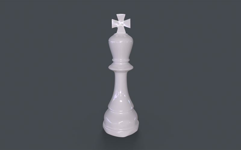 3D model šachového krále Lowpoly