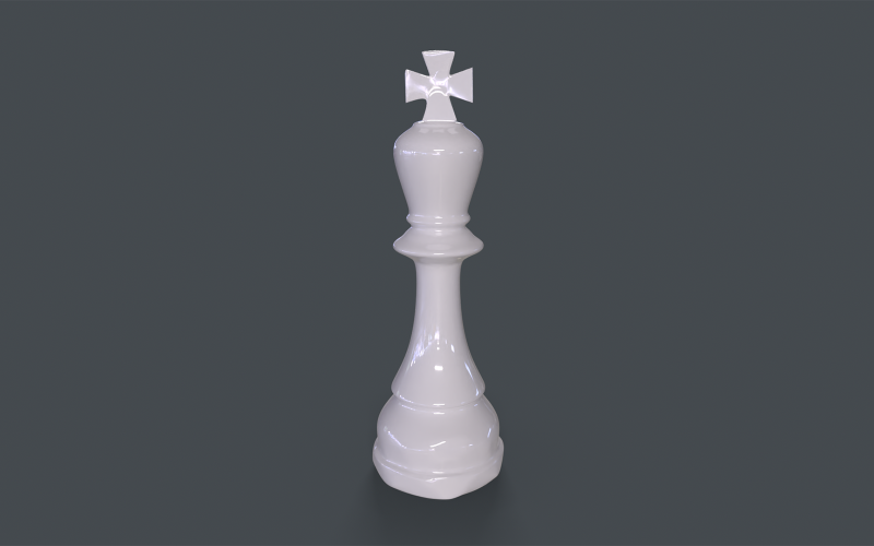 国际象棋王Lowpoly 3D模型