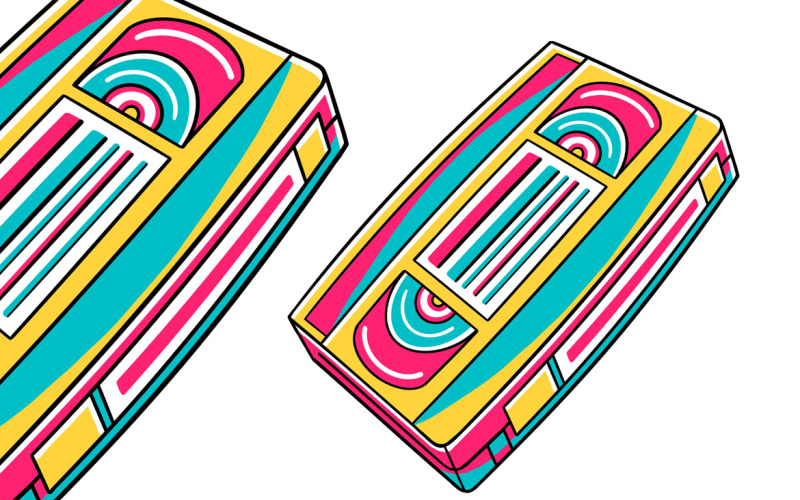 Video Cassette Tape (90's Vibe) Vector Illustration