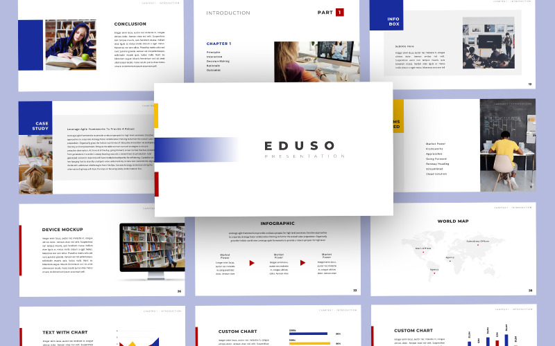 Eduso Education PowerPoint sablon