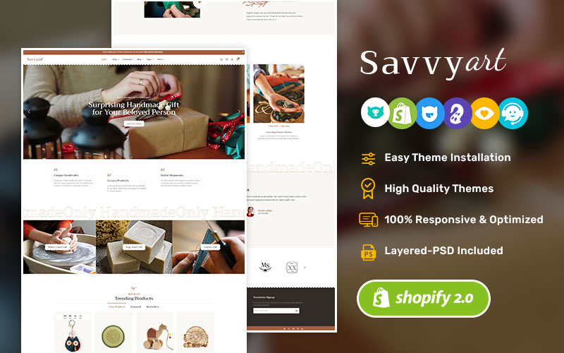 SavvyArt - Handmade & Crafting - Shopify OS2.0 Teması