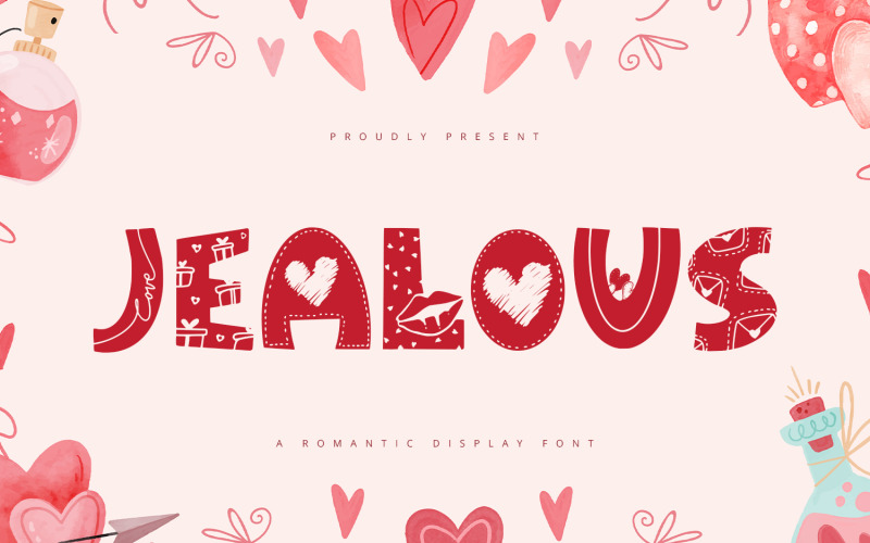 Jealous - Police d'affichage romantique