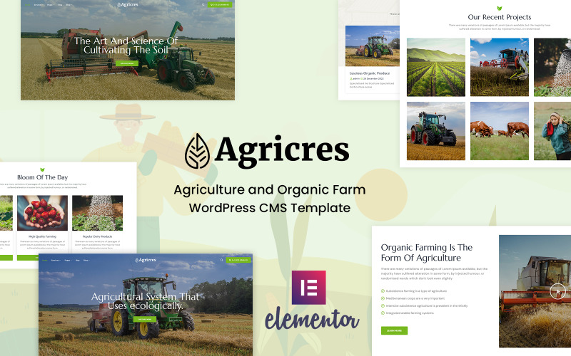 Agricres - Rolnictwo i gospodarstwo ekologiczne Motyw WordPress