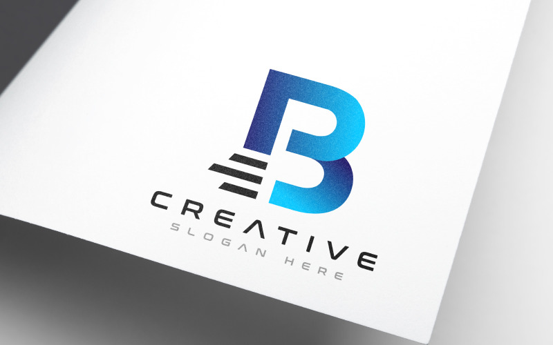 Kreatives Logo-Design mit dem Buchstaben B für die Marke