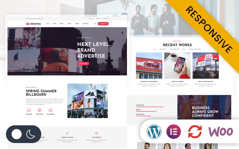 Adverta - Advertising and Marketing Agency Elementor WordPress Responsive Theme