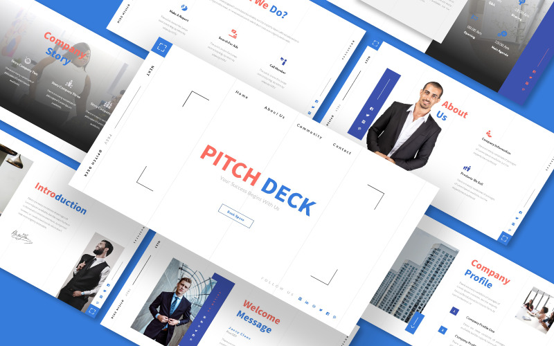 Pitch Deck Bussines 2023 Powerpoint-sjabloon