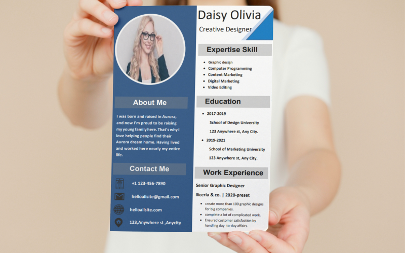 Daisy olivia -现代简历模板