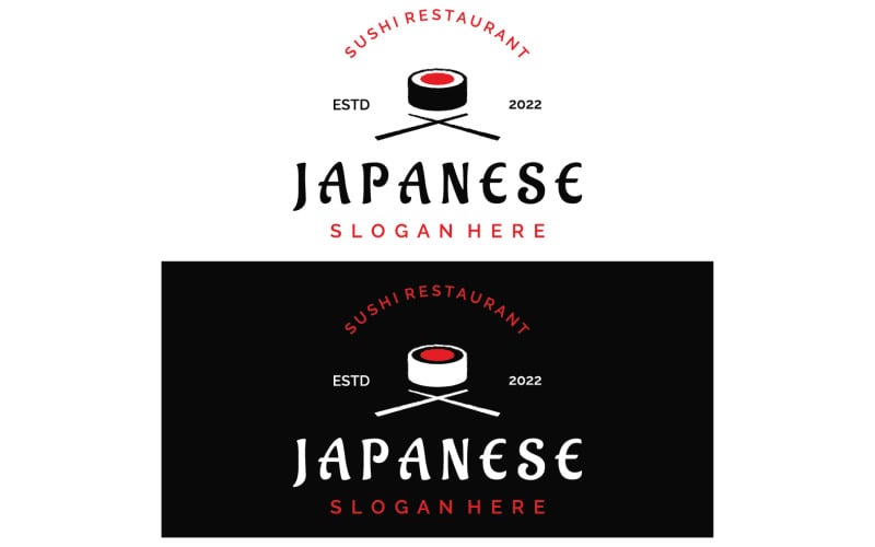 Sushi food japan logo vector 19