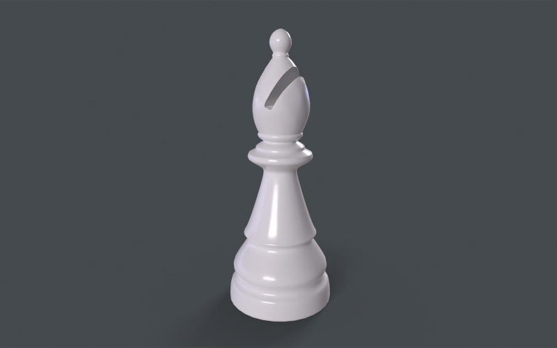 象棋站低多边形3D模型