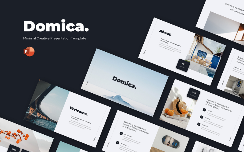 Domica - Minimal Pitch Deck Powerpoint Şablonu