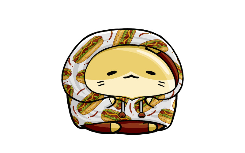 Cute Hamster Fast Food Cartoon 05