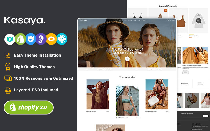 Kasaya - Mode & Boutique Store Shopify OS2.0 Multipurpose Responsive Theme