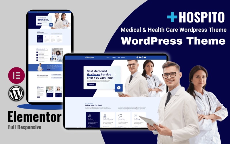 Hospito - Medicin & Healthcare Fullständigt responsivt WordPress-tema