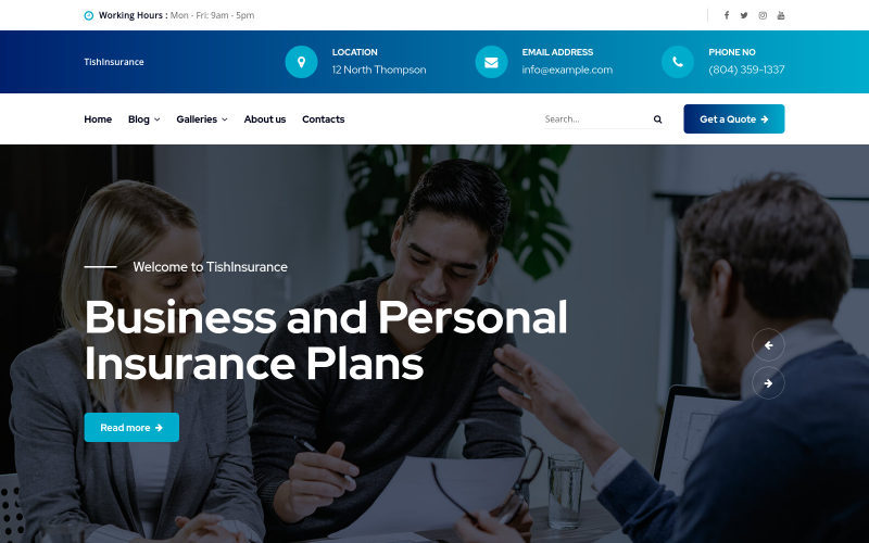 TishInsurance -保险公司主题