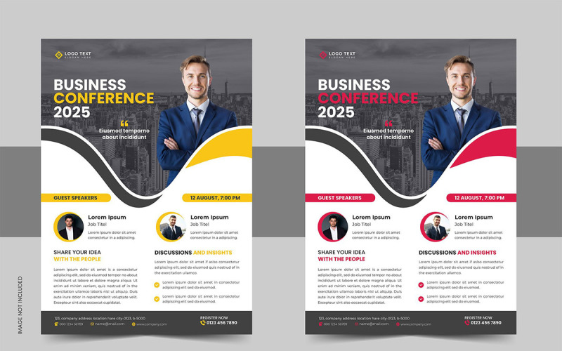 Corporate business konferens flyer mall och Event flyer affisch design