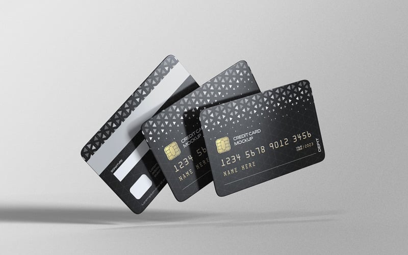 Credit Card or Debit Card Mockup PSD Template Vol 10