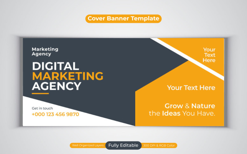 Idea creativa Diseño de plantilla de vector de agencia de marketing digital profesional para publicación en redes sociales