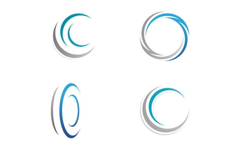 Дизайн векторной иконки логотипа круга V10