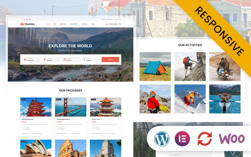 Traipsel - Tourismus- und Reisebüro Elementor WordPress Theme