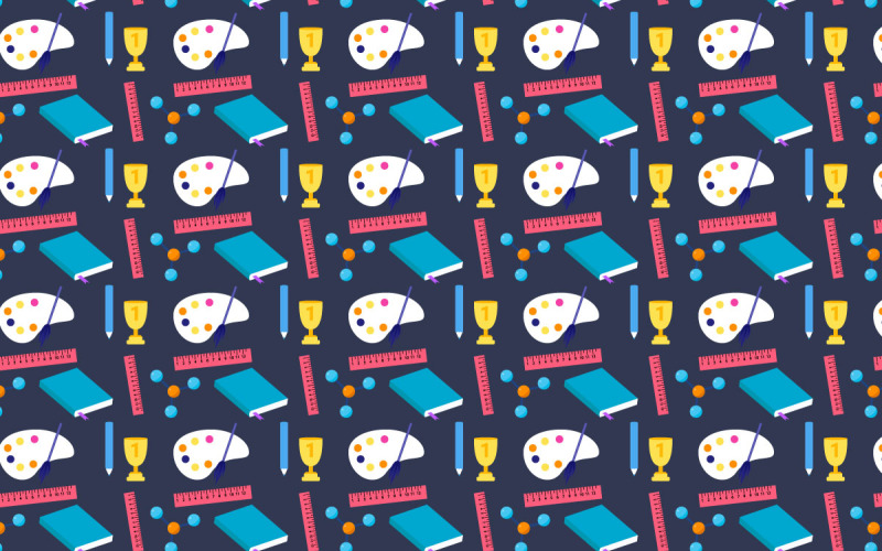 Endless study background pattern vector