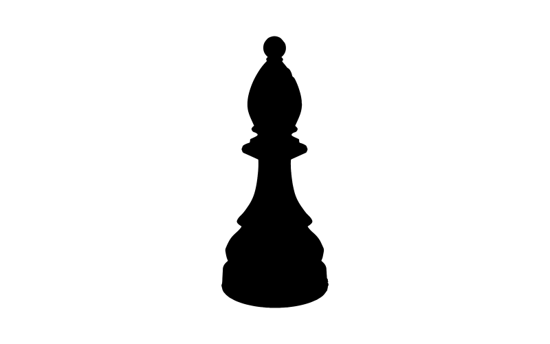Vecteur d'illustration d'évêque d'échecs