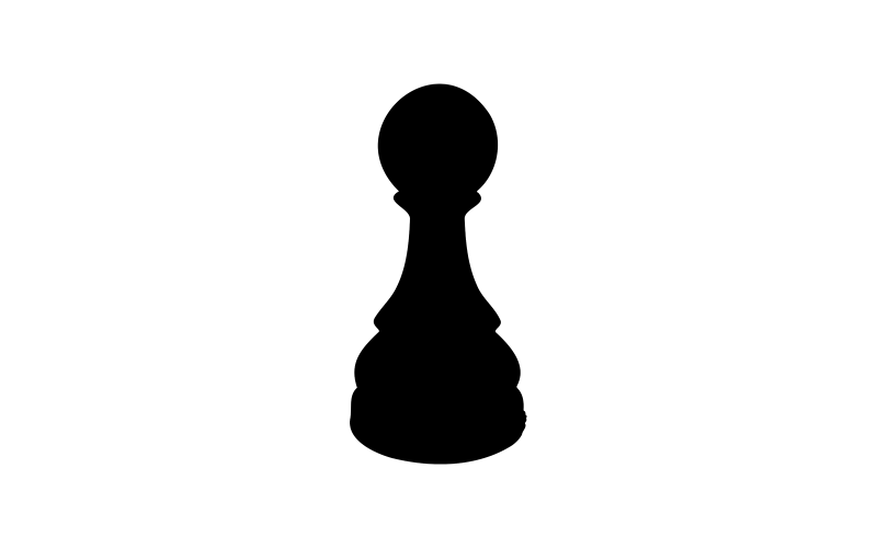 国际象棋兵矢量插图