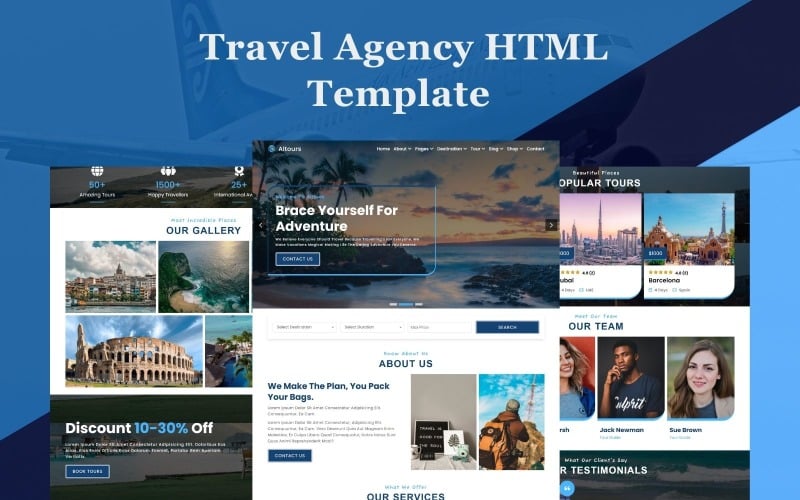 Altours - Modèle de site Web HTML5 pour agence de voyage